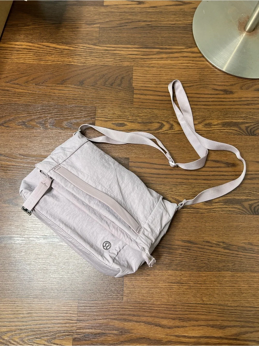 Lululemon On My Level Crossbody Bag in a light purple shade